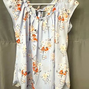 Lauren Conrad Pleated Scoopneck Top